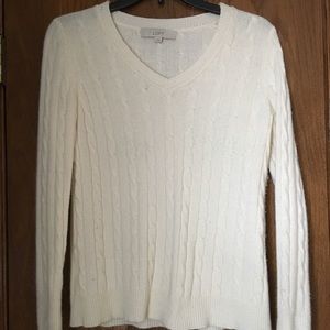 Loft cream color sweater